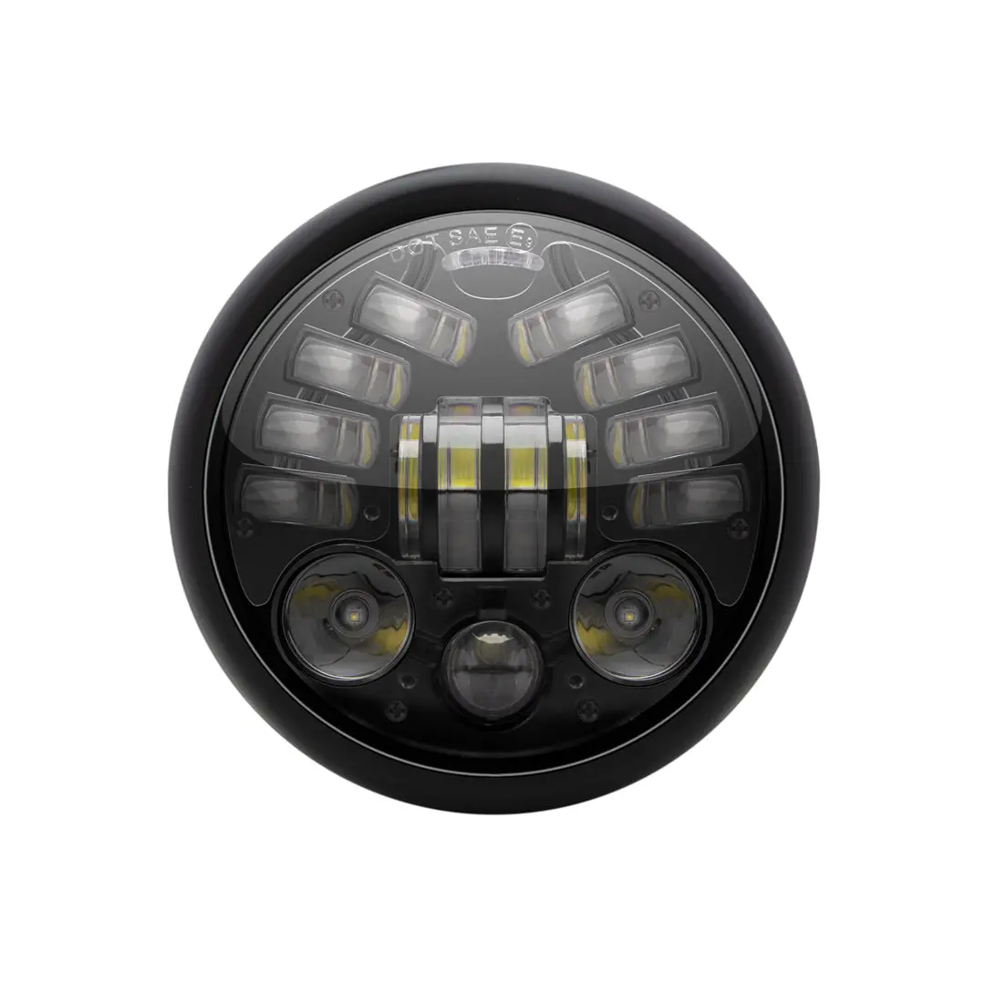 5.75" Matt Black Led Headlight 1