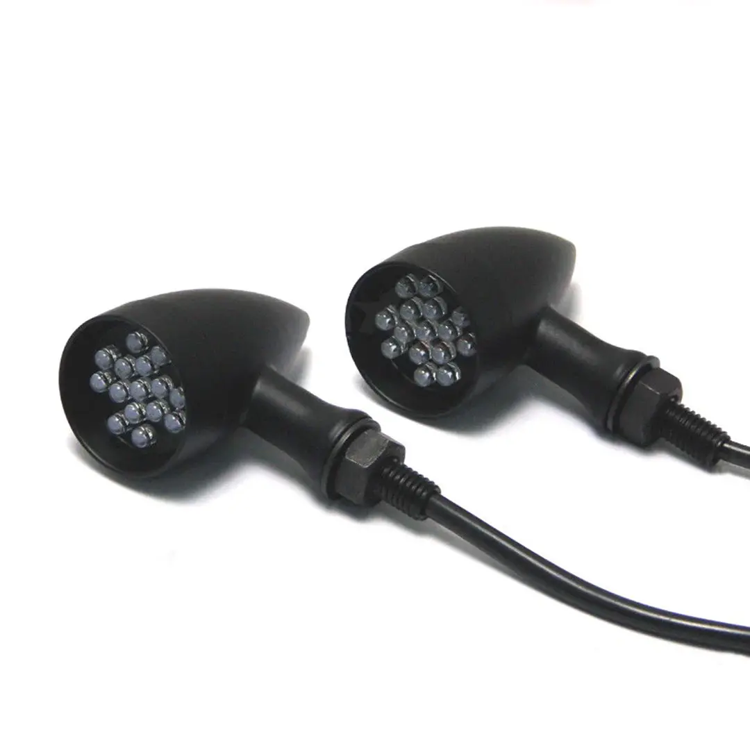 Max-Inc Black Alloy Classic Led Turn Signals / Indicators 1