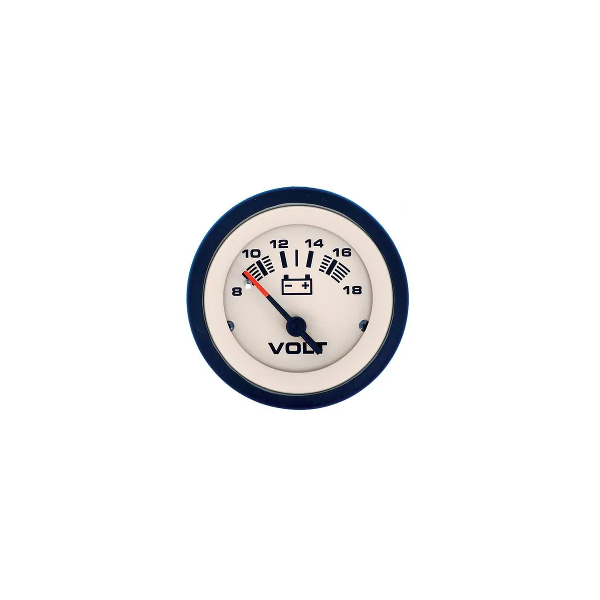 Sierra 59708P Sahara Series 2" Black & Tan 12V 8-18 Vdc Voltmeter Gauge 1