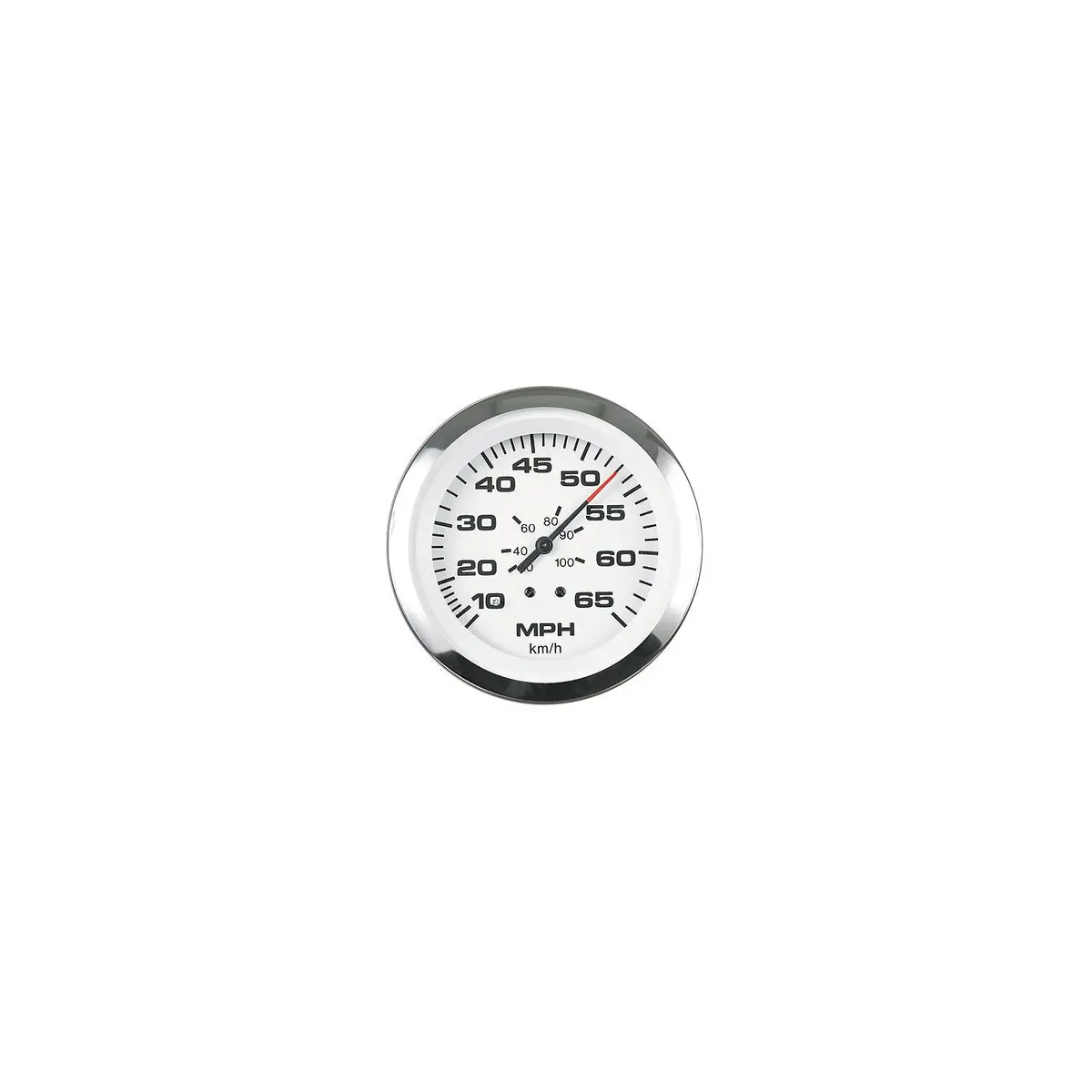 Sierra 65510P Lido Series 3" White & Ss Pitot Type Speedometer Gauge Kit 1