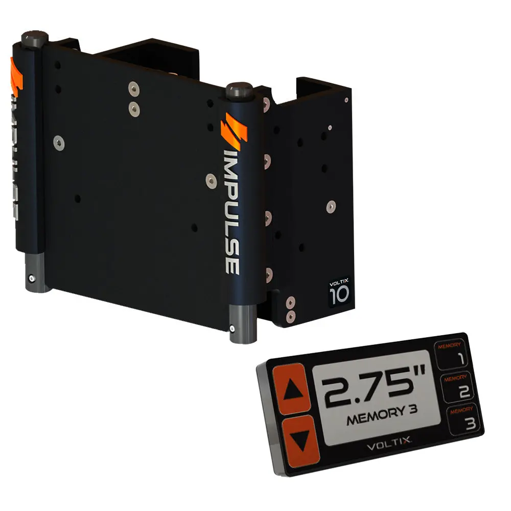 Impulse Xl 10" Set Back Electric Jack Plate W/Smart Control - Black Anodized 1
