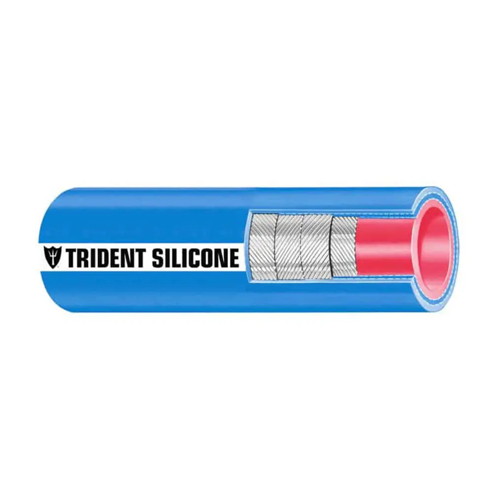 Trident Marine 202V2124 2-1/2" X 36" Blue Silicone Wet Exhaust Hose 1