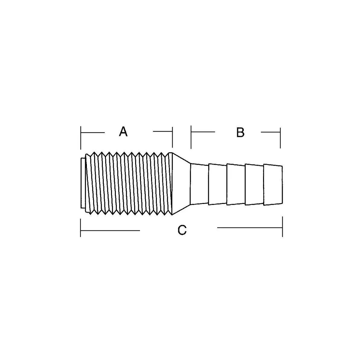 Forespar 905008 Cf252 Marelon Hose Adaptor/Tailpipe 1