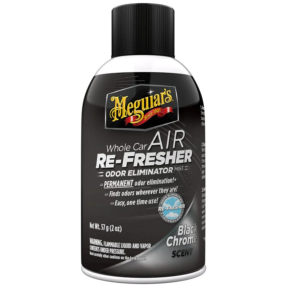 Meguiars G181302 Meguiar's Whole Car Air Refresher Odor Eliminator Black Chrome, Scent 1