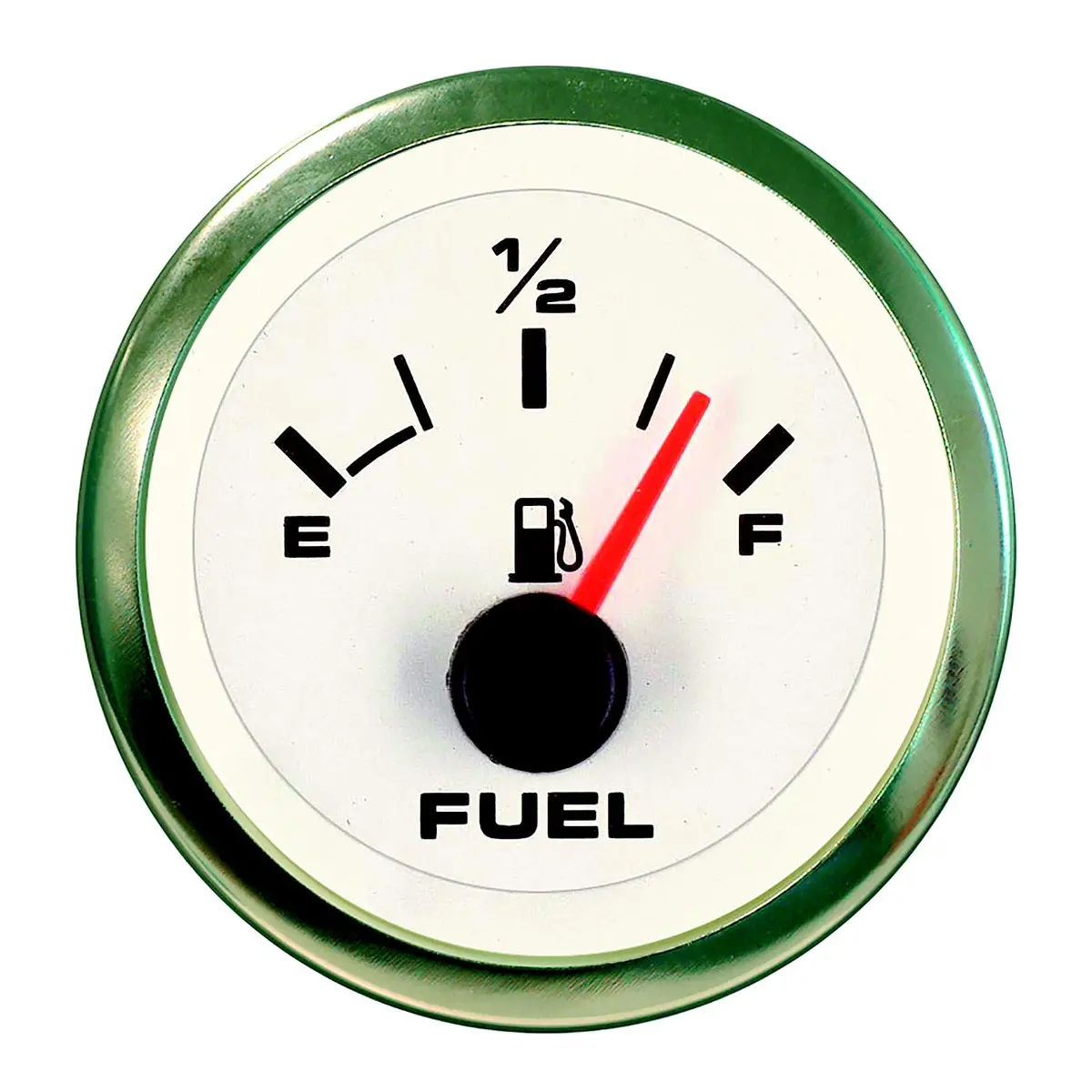 Sierra 62551P White Premier Pro Series 2" Ss Fuel Gauge & Requires "F" Sender, Code 1