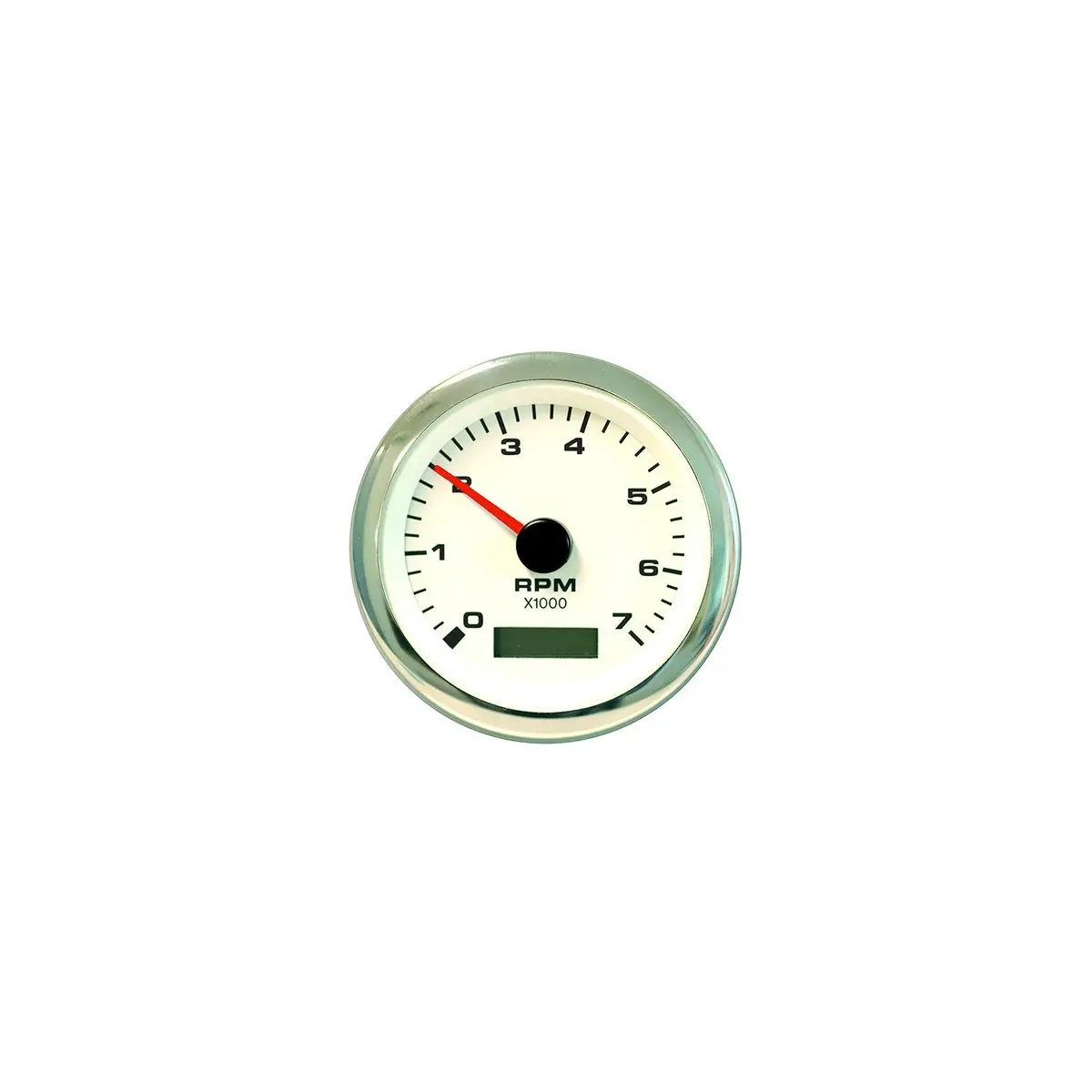 Sierra 62565P White Premier Pro 3" Tachometer & Hourmeter Gauge, 0-7,000 Rpm Dial Range, Ss, Outboard & 4 Stroke Gas, Alt/Coil Sender 1