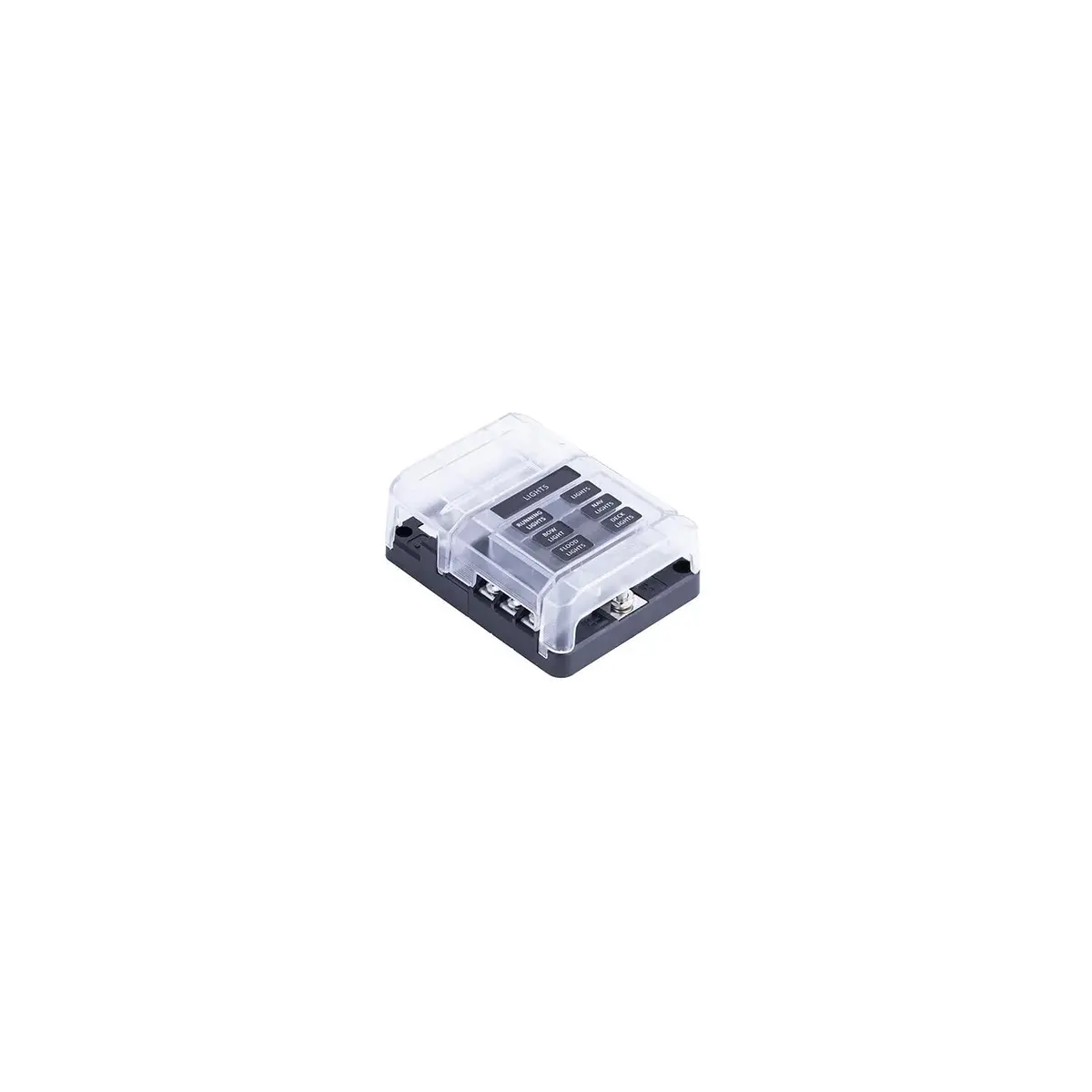 Sierra Fs40830 408 Series Fuse Block W/Bus Bar & Cover, 6-Gang 1