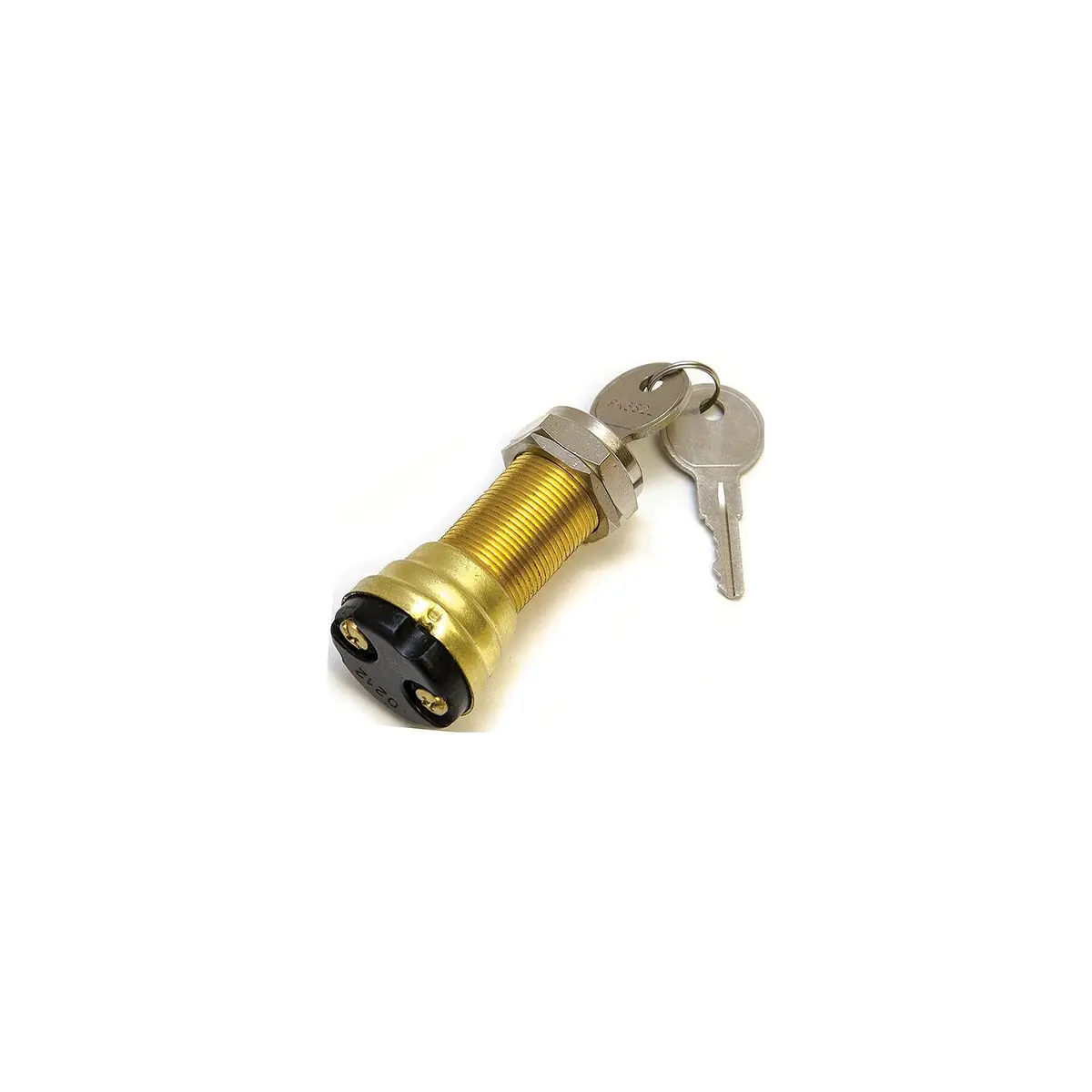 Sierra Mp39820-1 Conventional 2 Position 1 1/8" Brass 2 Screw Terminal 12V 15, Amp Ignition Starter Switch 1
