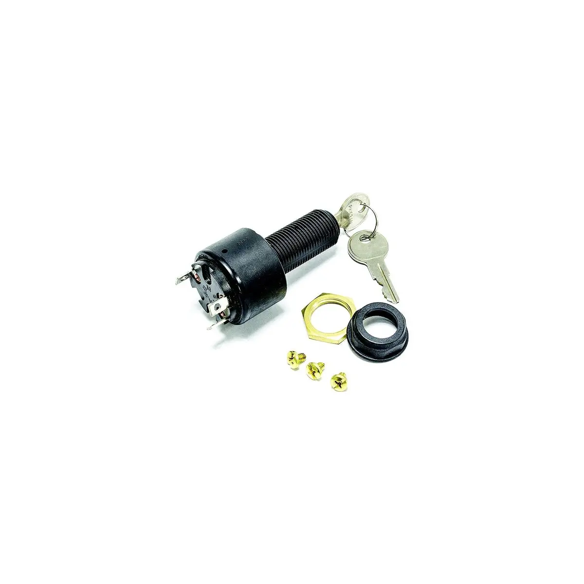 Sierra Mp39120 Conventional 3 Position 1 1/8" Polyester 3 Screw Terminal 12V 15, Amp Ignition Starter Switch 1