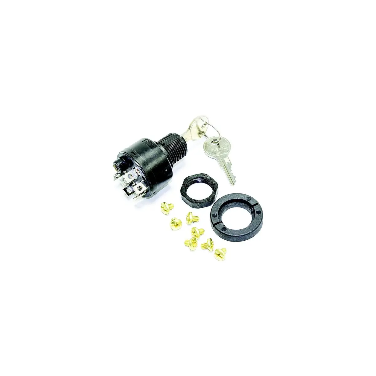 Sierra Mp41080 4 Position 5/8" Polyester 6 Screw 1 Boss Terminal 12V 15 Amp, Ignition Starter Switch 1