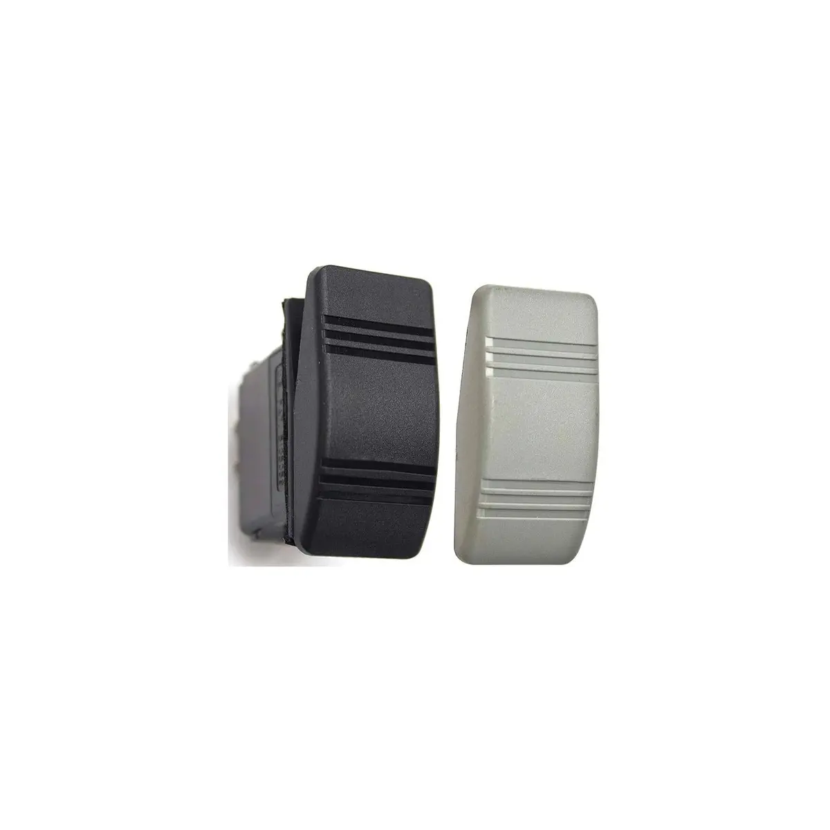 Sierra Rk19870tp Contura Iii Non-Illuminated Weather Resistant Rocker Switch, Mom (On)/Off, Black & Gray 1