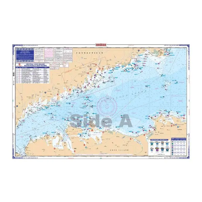 Waterproof Chart 26F Central Long Island Sound Coastal Fishing Chart 1
