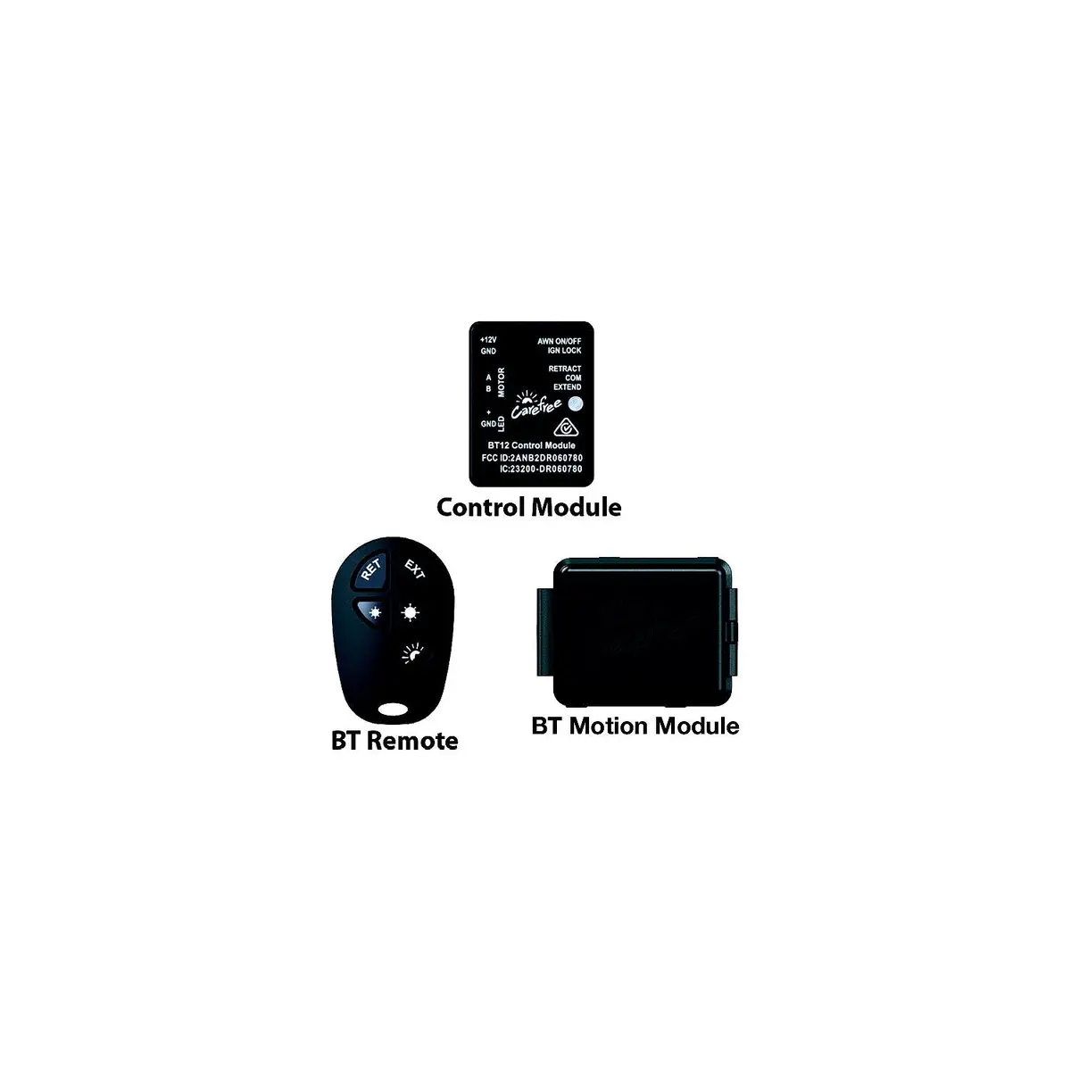 Powerwinch 901605 Carefree Connects Wireless Awning Control, Module, Bt Motion Sensor, Bt Remote 1
