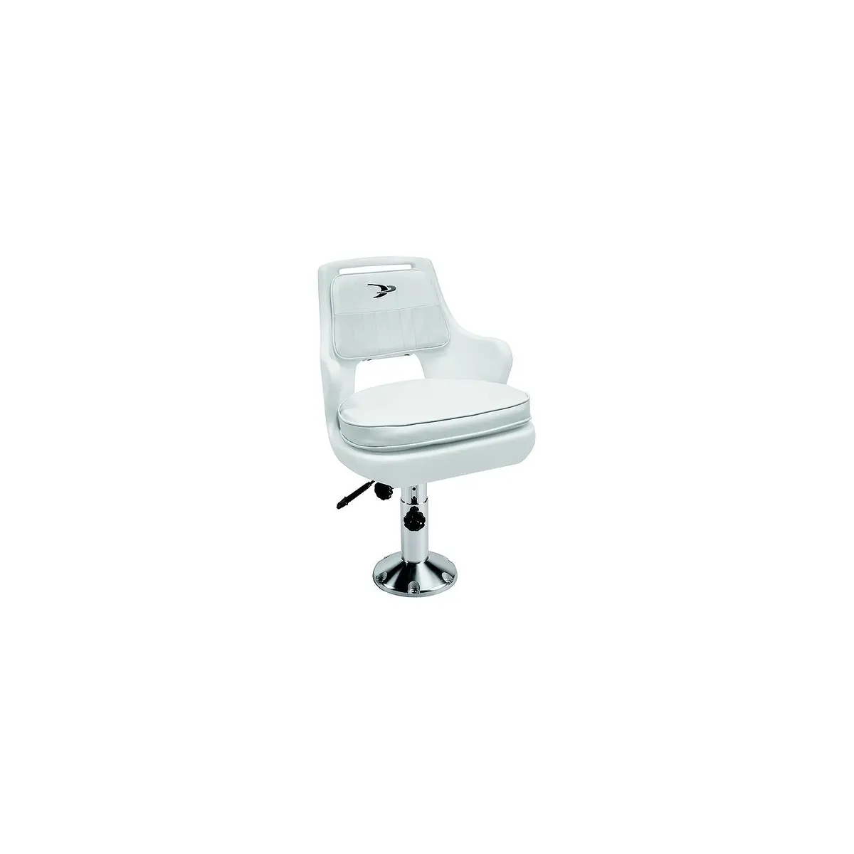 Wise 8Wd015-6-710 Standard Pilot Chair Package, White, Includes Chair, Cushions, 12 To 18" Adjustable Pedestal, Seat Slide 1