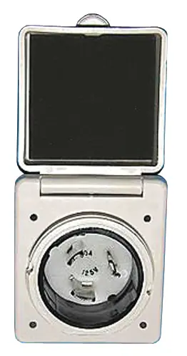 Marinco 6351El 50 Amp 125V Power Inlet W/ Ss Trim Without Rear Safety Enclosure 2