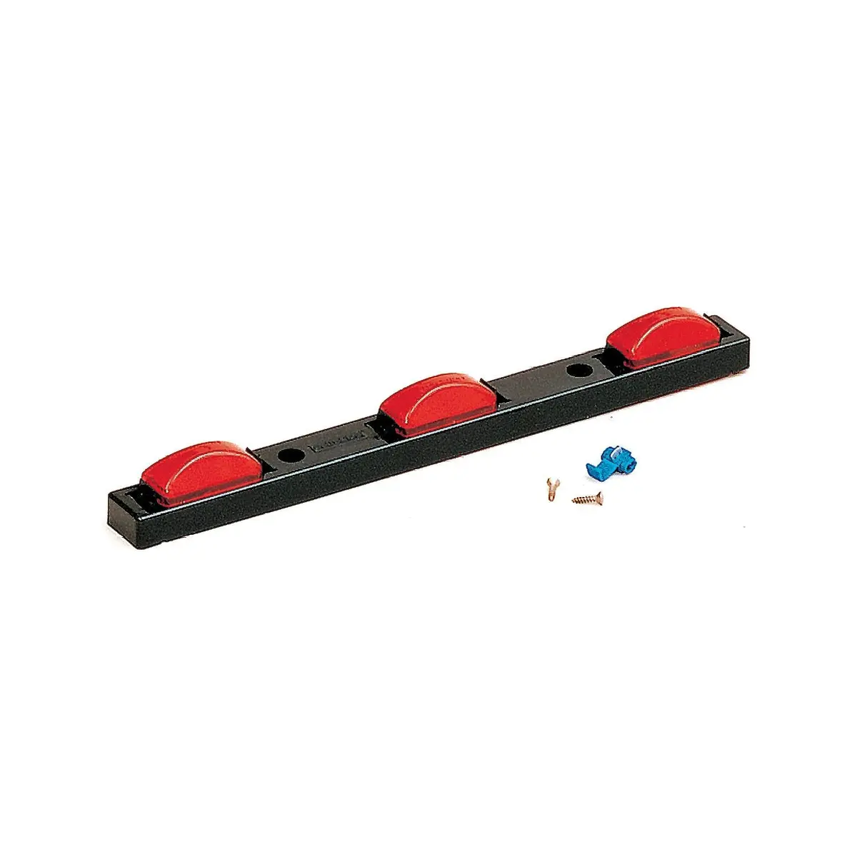 Optronics Mc93rk Pre-Wired Identification Light Bar, Waterproof 3 Piece Red Marker Lights & Black Abs Base 1