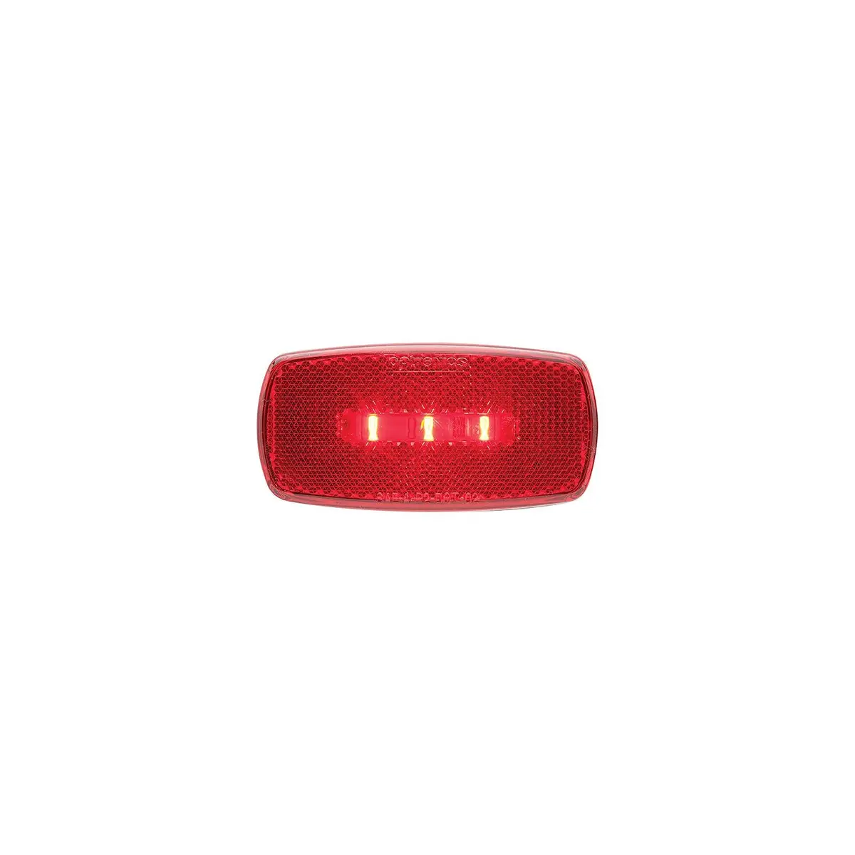 Optronics Mcl32rbp Surface Mount Led Marker/ Clearance Lights W/Reflex, White Base, Red Lens 1