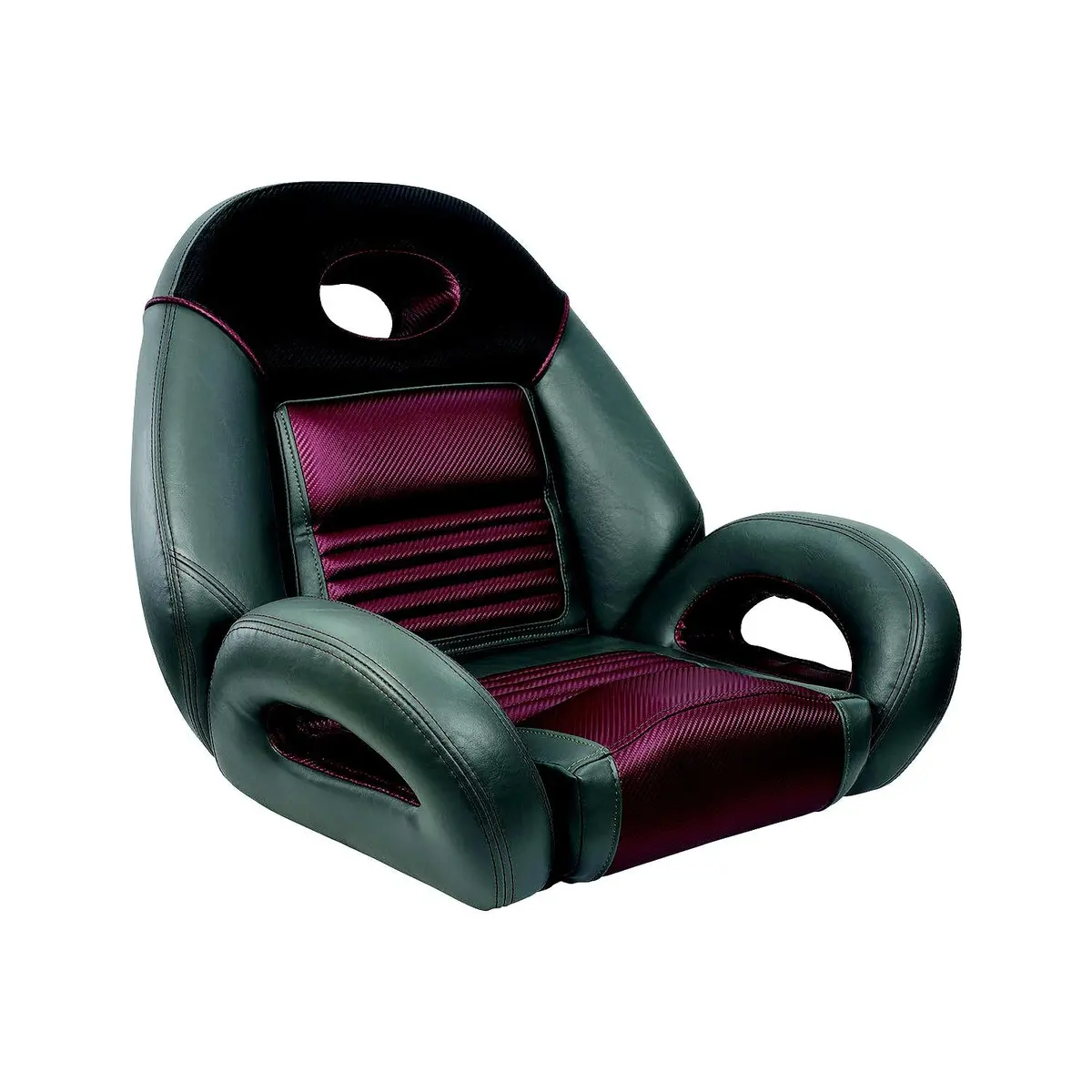 Springfield 1040940-02 Marine Pro Fishing Speed Seat Charcoal/Med. Gray/Burgundy 1