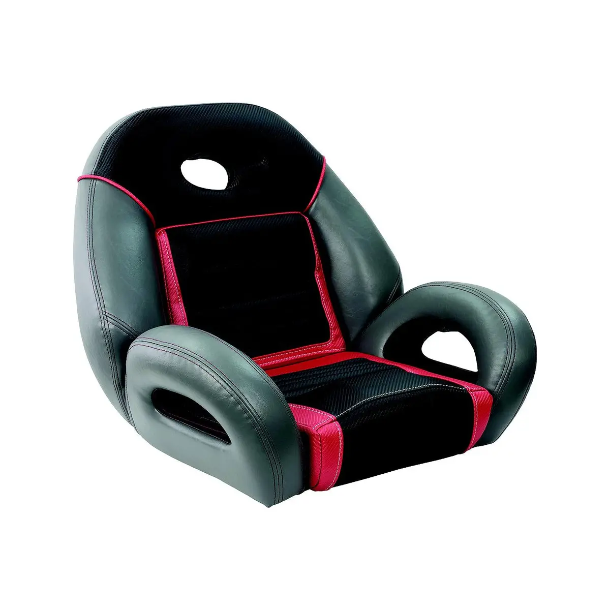 Springfield 1040940-03 Marine Pro Fishing Speed Seat, Charcoal/Med. Gray/Red 1
