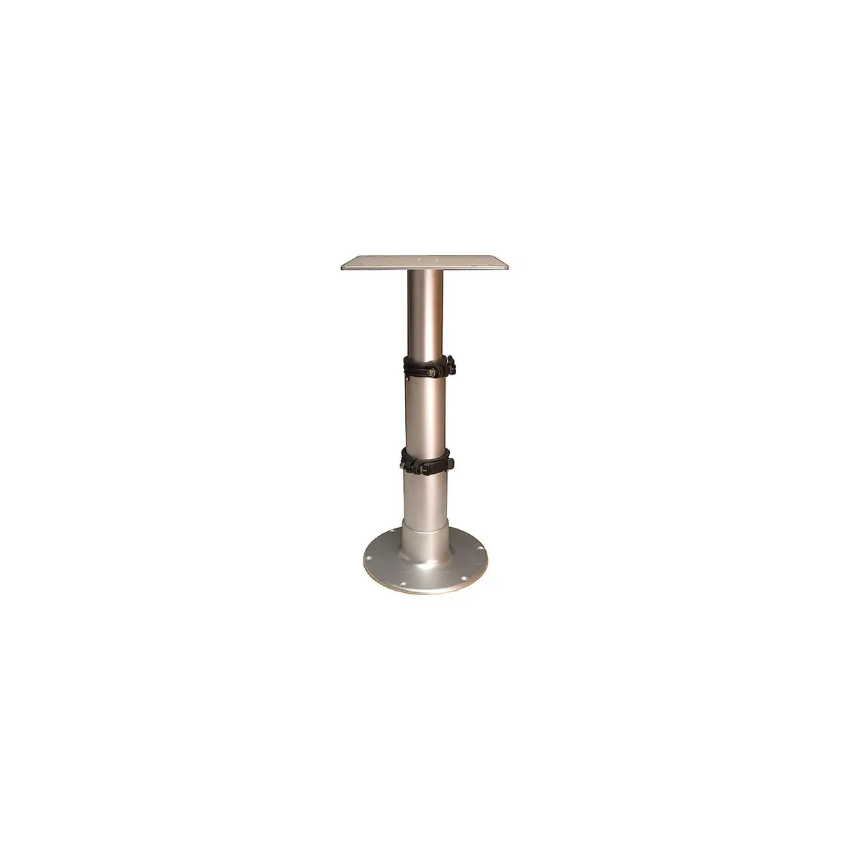 Springfield 1660231 3-Stage Clear Anodized Pedestal Set (Includes Square Table, Mount & Base), 14", 20", 28" 1