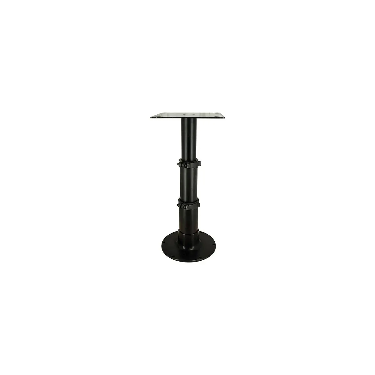 Springfield 1660230-Blk 3-Stage Pedestal, Black Anodized, Includes Square Table Mount/Base, 12-3/4", 20", 28" 1