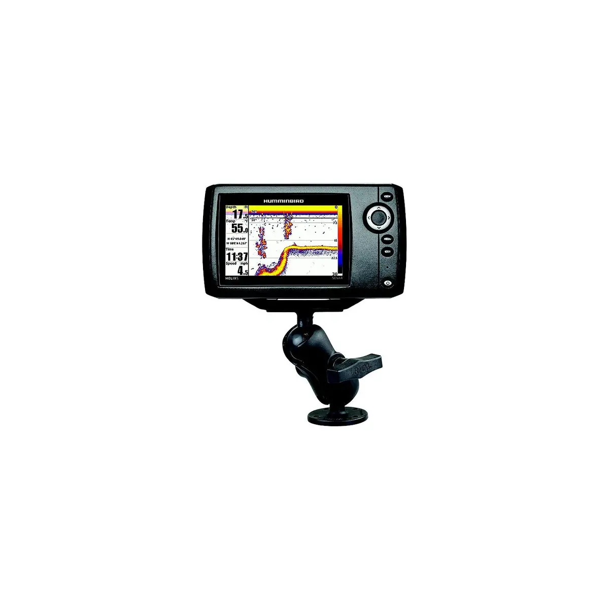 Ram Mount Ram-202-24-202 1.5" Ball Mount For Helix 7, 2.5" Round Base & 2" X 4" Plate, Fits Humminbird Helix 7 Only 1