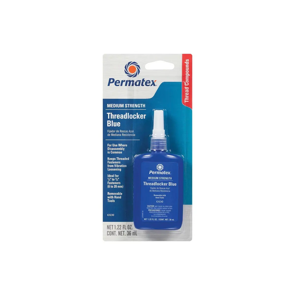 Permatex 24240 242 Blue Threadlocker Bottle, 36 Ml. 1