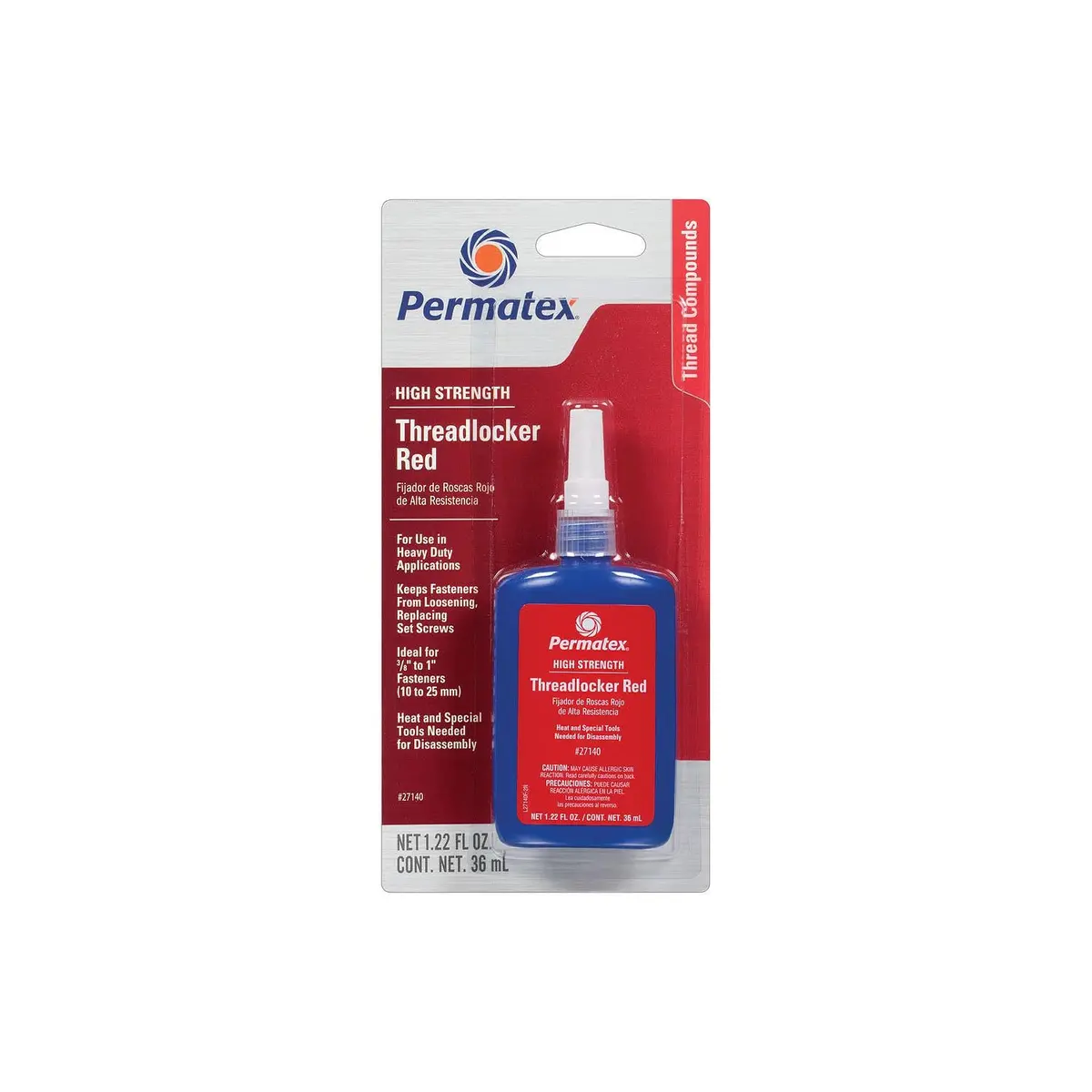 Permatex 27140 36 Ml #271 High Threadlocker 1
