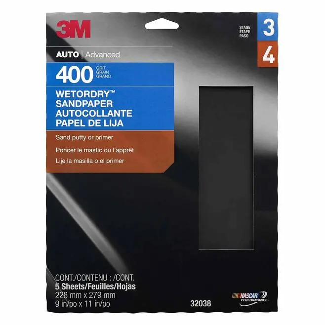3M 32038 Imperial Wetordry P400 Pkg/5 1