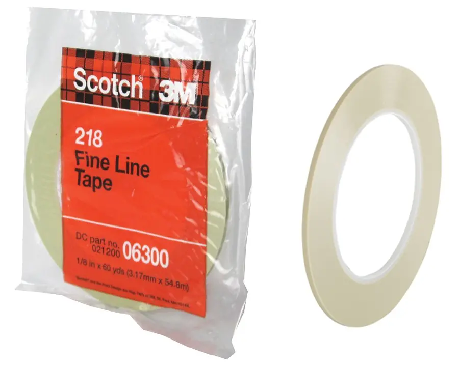 3M 021200-06301 #218 Fine Line Mask Tape 1/4" X 60 Yds 2
