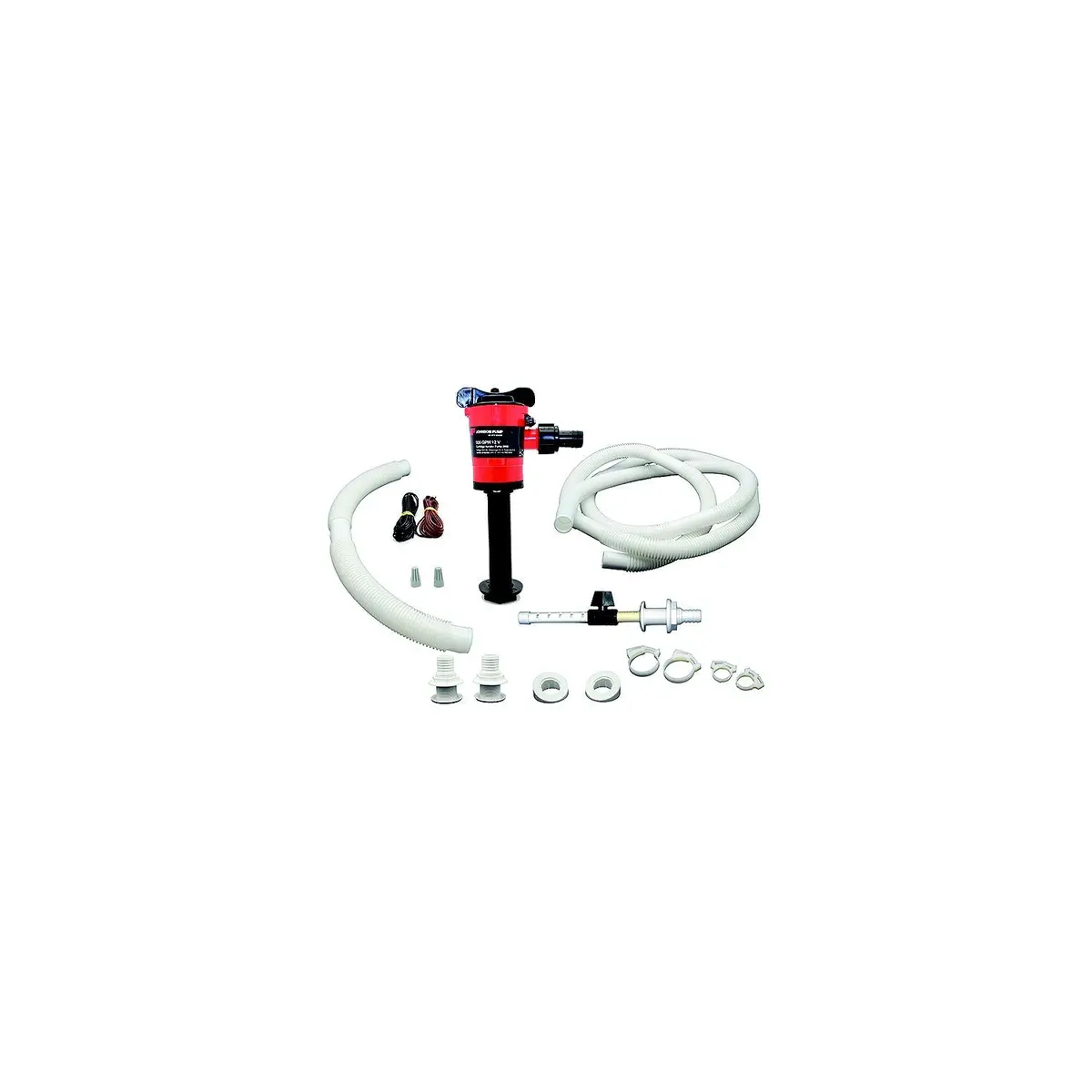Johnson Pump 34014 Basspirator Ii Livewell Aerating Kit (Includes 500 Gph Pump, Hose & Fittings) 1