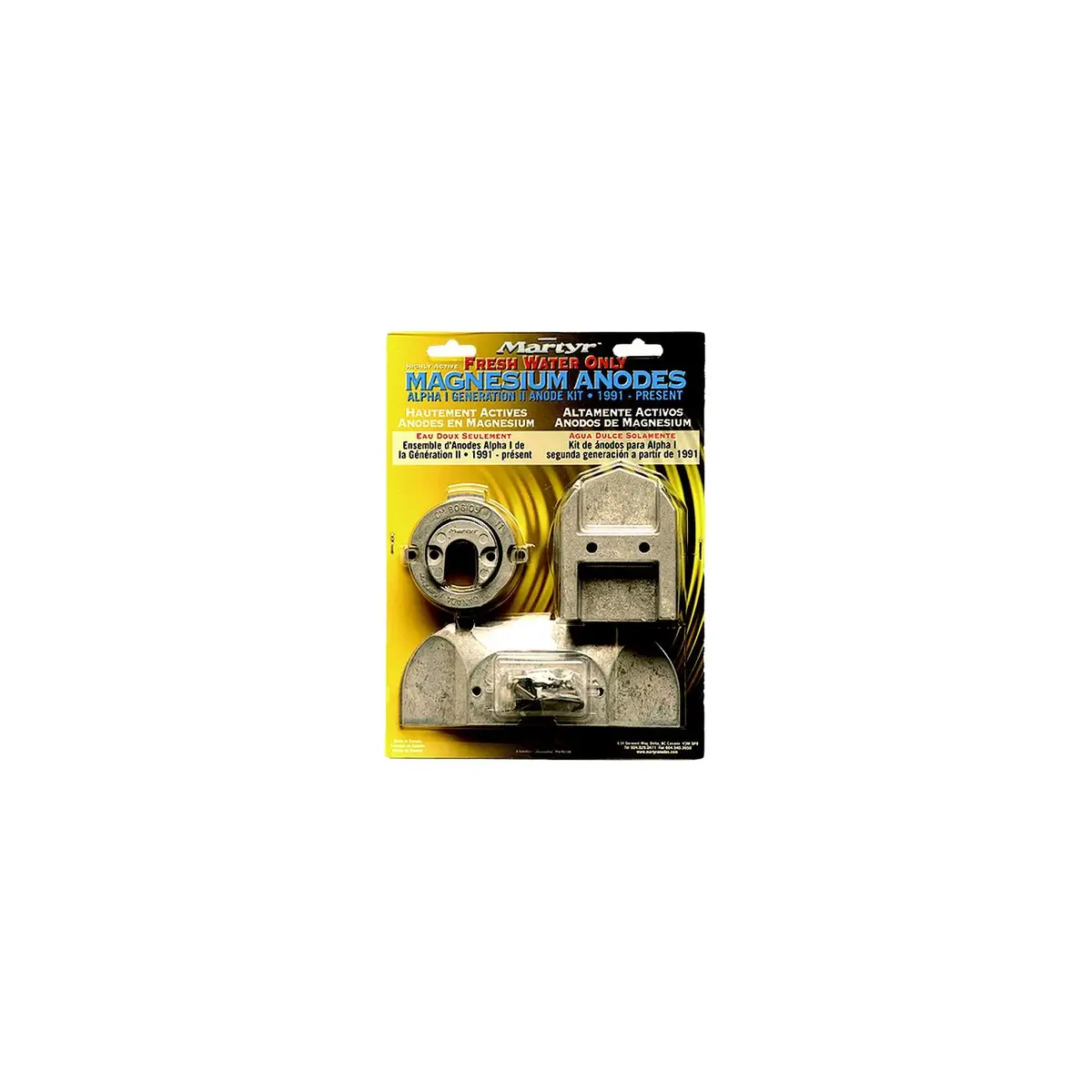 Martyr Cmalphakitm Anode Kit For Mercury Alpha I Gen Ii, 1991-Present (Includes 762145, 806105, 821629, 821631, 2-806189, Hardware) 1