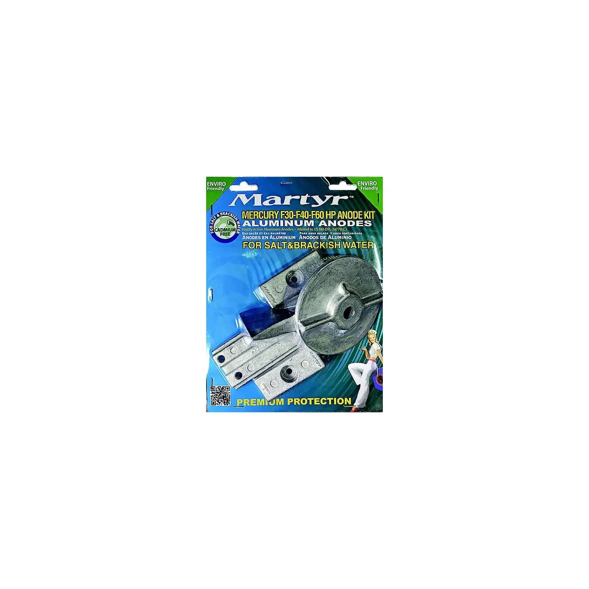Martyr Cmm3060kita Aluminum Anode Kit For Mercury F30-F40-F60hp Engines 1