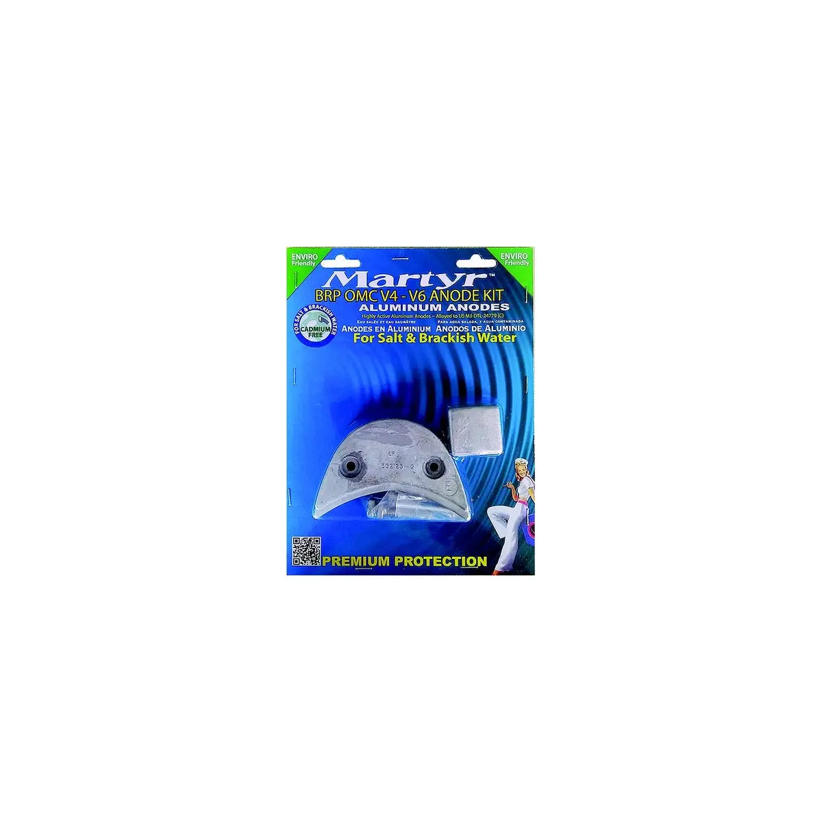 Martyr Cmomcv4v6kitm Brp Omc Johnson/Evinrude Hp Anode Kit, Magnesium 1