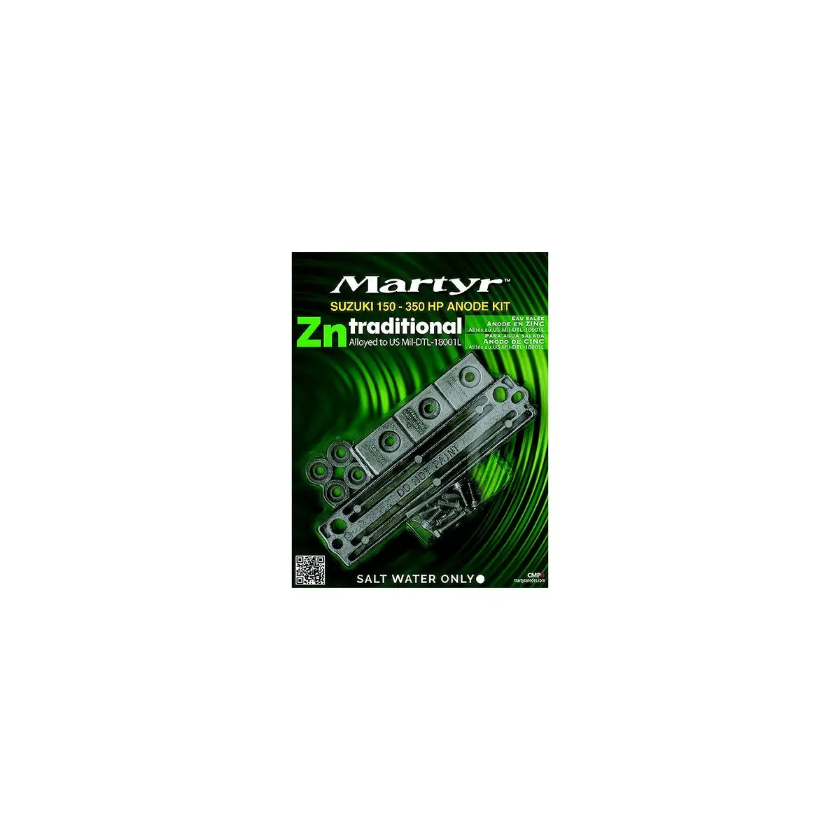 Martyr Cmsz150350kitz Suzuki Anode Kit, 150-300Hp, Zinc 1