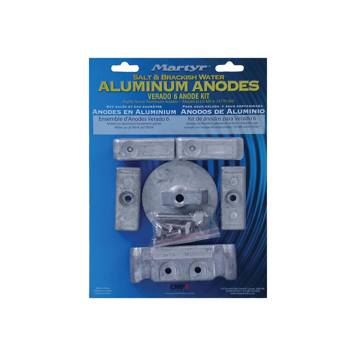 Martyr Cmverado6kitm Mercury 6-Cylinder Anode Kit Magnesium 1