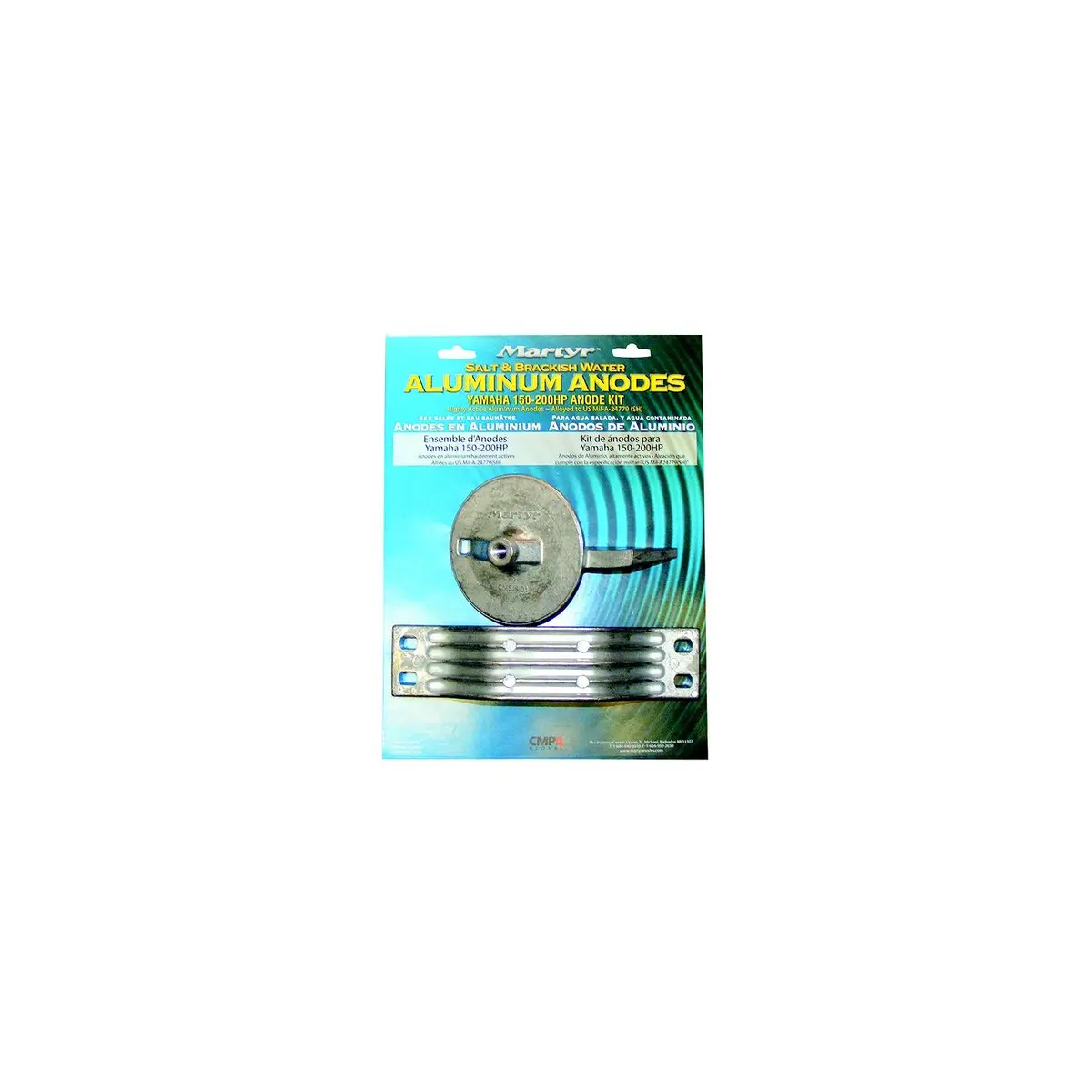 Martyr Cmy150kitm Anode Kit For Yamaha 150-200 Hp Outboards, Contains 1-6G54525101, 1-6J94537101 And Hardware 1