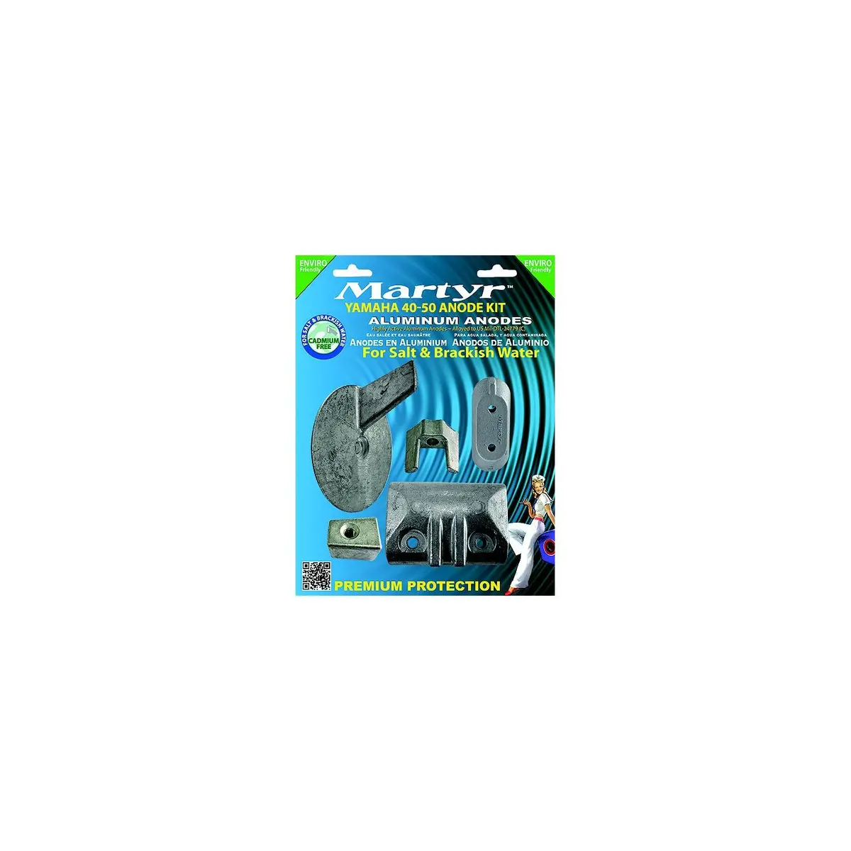 Martyr Cmy4050kita Anode Kit For Yamaha Hp Outboards, Aluminum 1