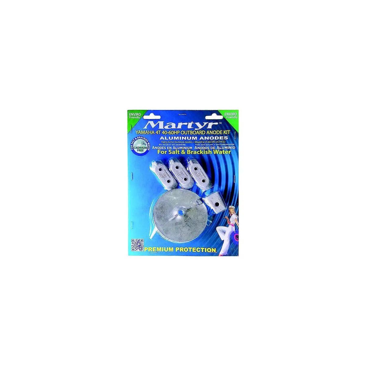 Martyr Cmy4060kitz Anode Kit For Yamaha Hp Outboards, Zinc 1