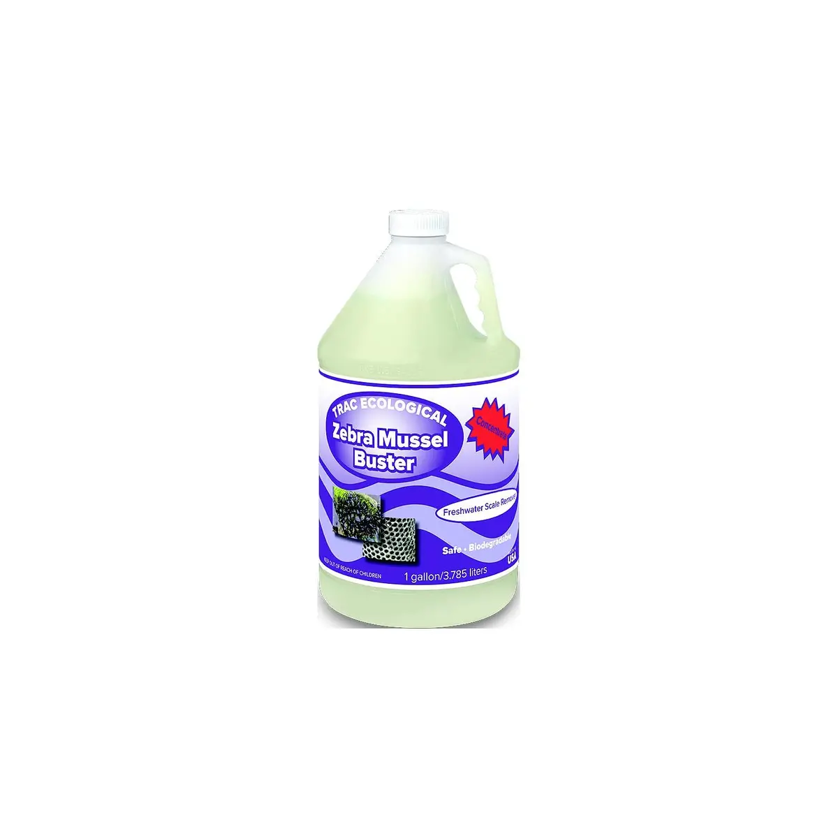Trac Ecological 1525-Mg Zebra Mussel Buster, Concentrate, Gallon 1