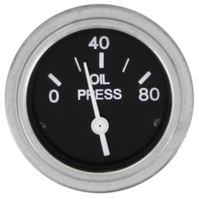 Sierra 80180P Heavy Duty Series Oil Pressure Gauge, 0-80 Psi 1