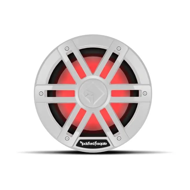 Rockford Fosgate M1d4-8 Dvc 2Ω Color Optix Marine Subwoofer, 8" W/ White Grills 1