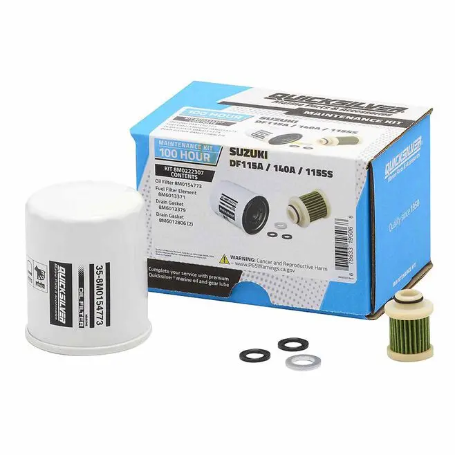 Mercury 8M0222307 Quicksilver 100 Hour Maintenance Kit, Suzuki Df115a/140A/115Ss 2