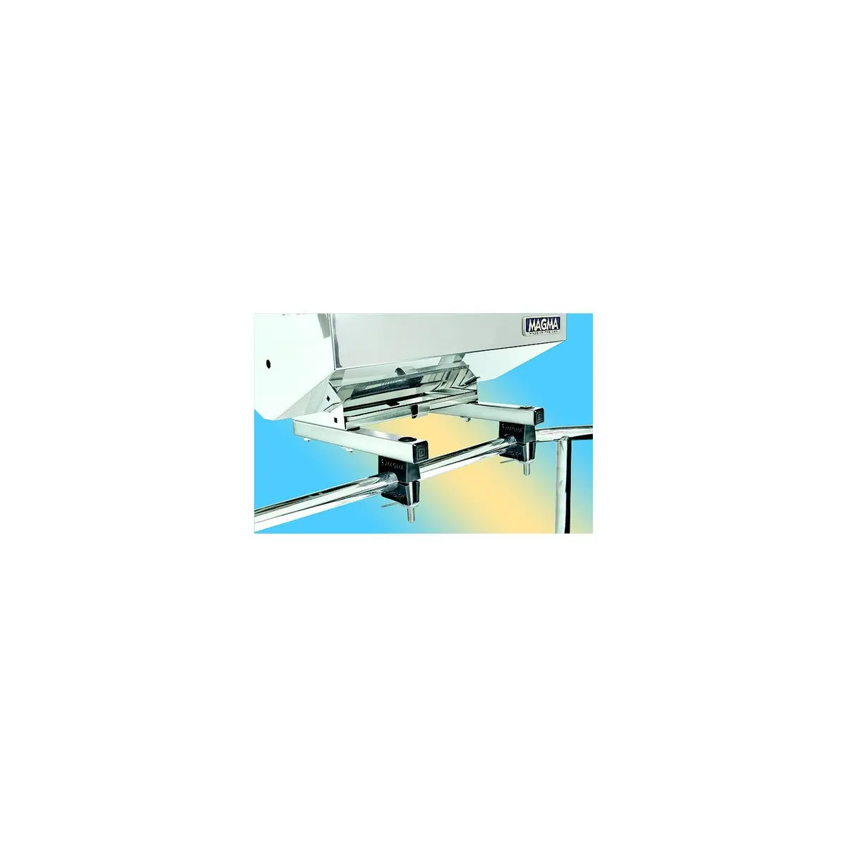 Magma T10-680 Dual Extended Horizontal Round Rail Mount, Fits 1" Rails, For Chefsmate, Newport, Catalina, Firstmate Tables 1