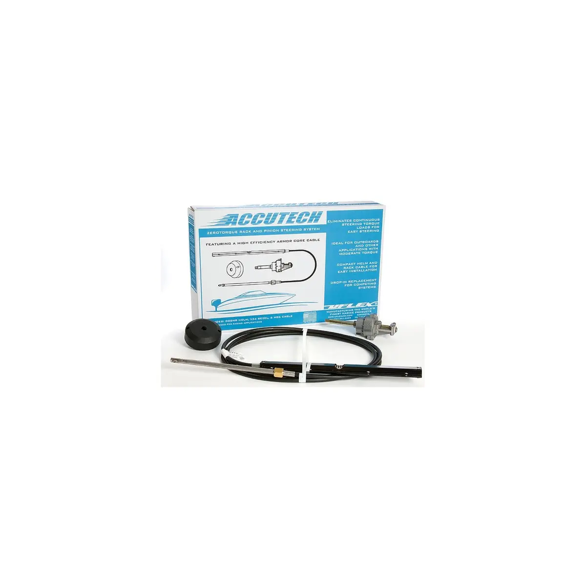 Uflex Accutech13 13' Zerotorque Feedback Rack Steering System 1