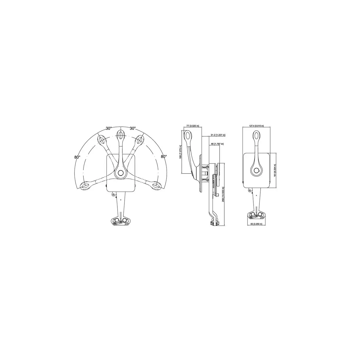 Uflex B400 Single Lever/Dual Action Control, Series 1