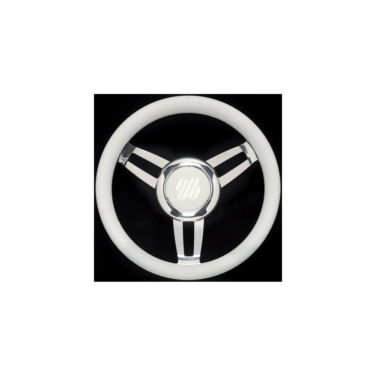 Uflex Foscarivchw Steering Wheels, White Vinyl Chrome 1
