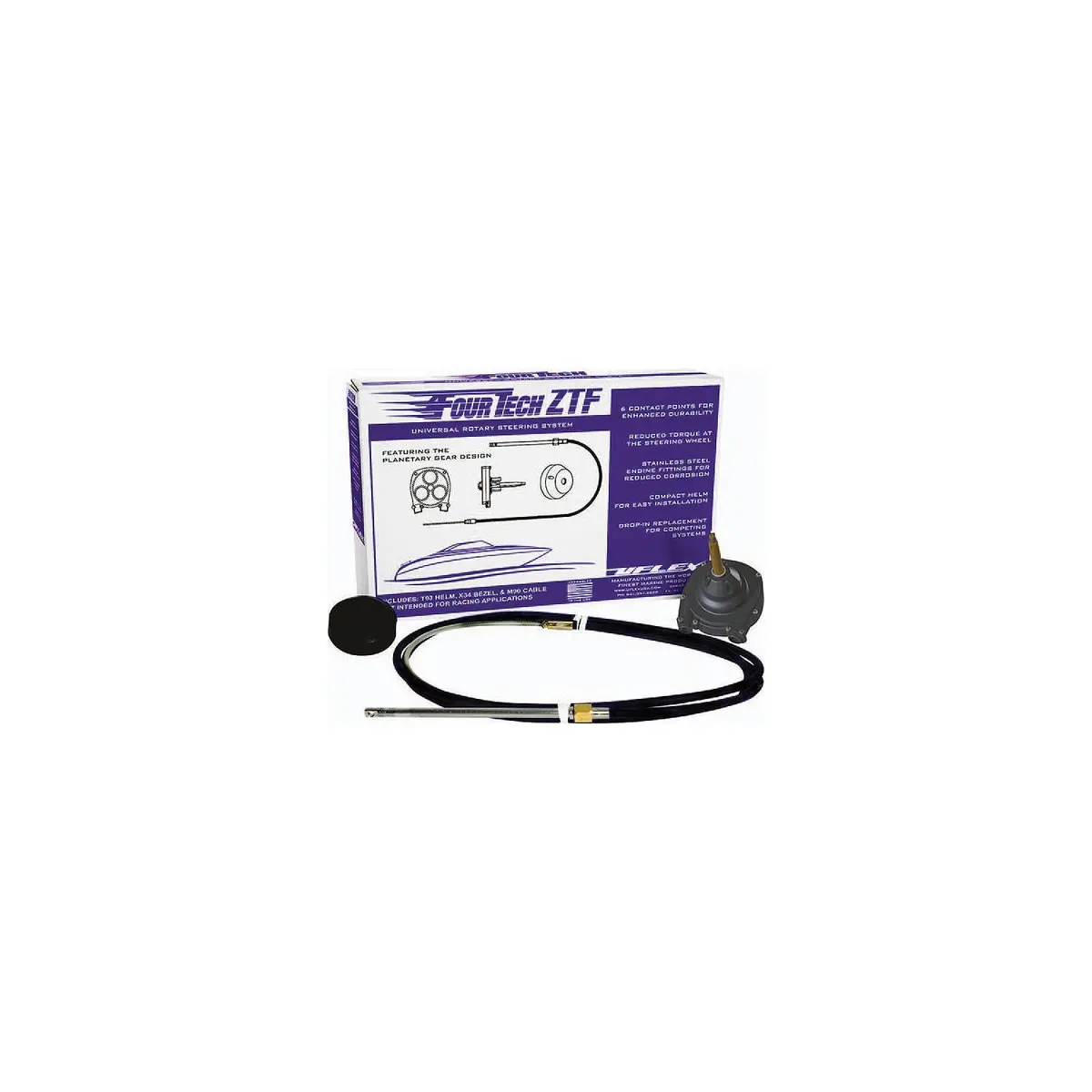 Uflex Fourtechblk20 Ztf Uflex Ztf Rotary Steering System, 20' Black Cable 1