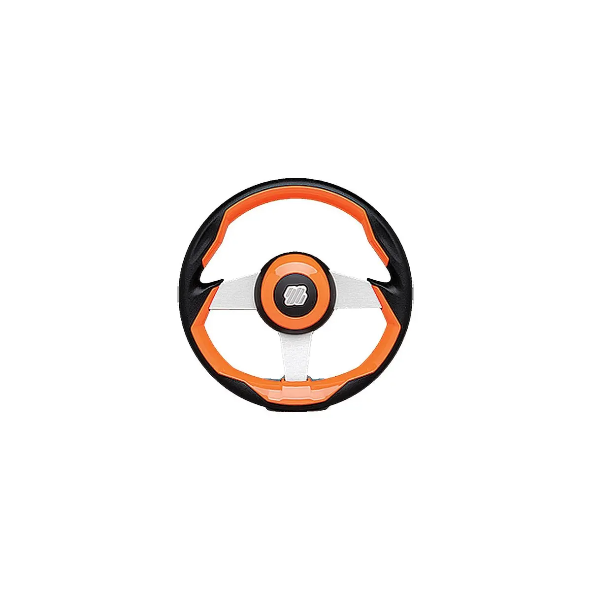 Uflex Grimani O/S Uflex Steering Wheel, Orange W/Silver Spokes 1