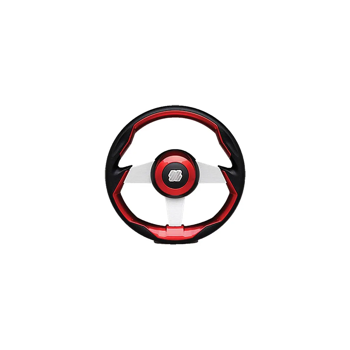 Uflex Grimani R/S Uflex Steering Wheel, Red W/Silver Spokes 1